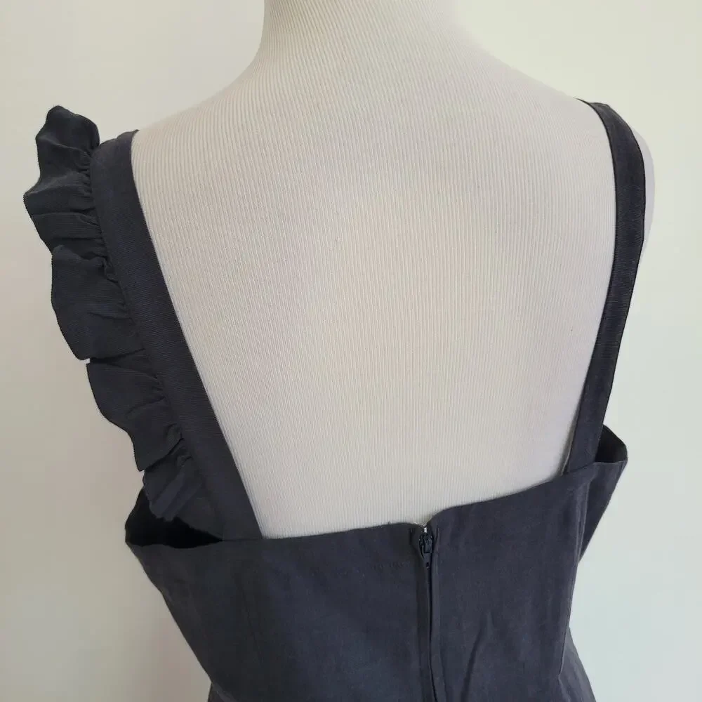 NWT ModCloth Summer Dress Ruffle Strap Apron Wedding Guest Date Night Women 10